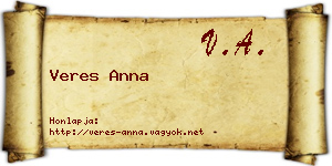 Veres Anna névjegykártya